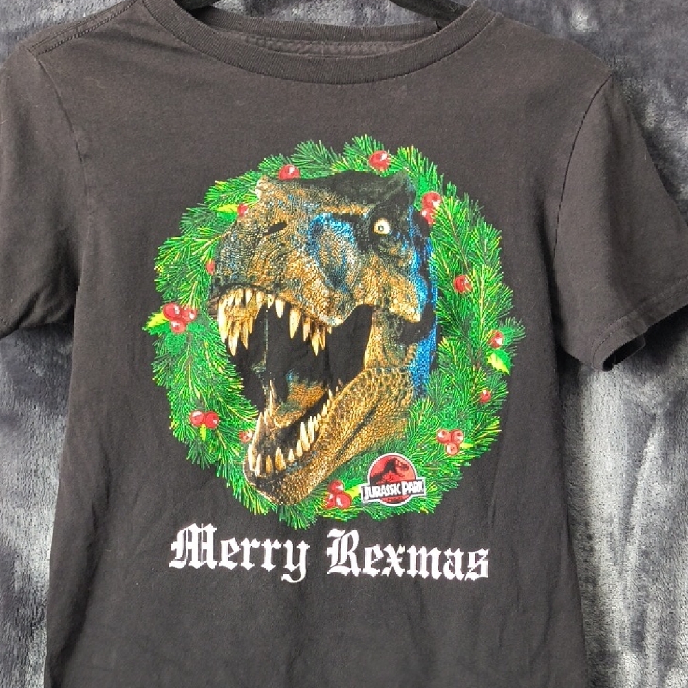Jurassic Park Black Dinosaur Kids T-Shirt